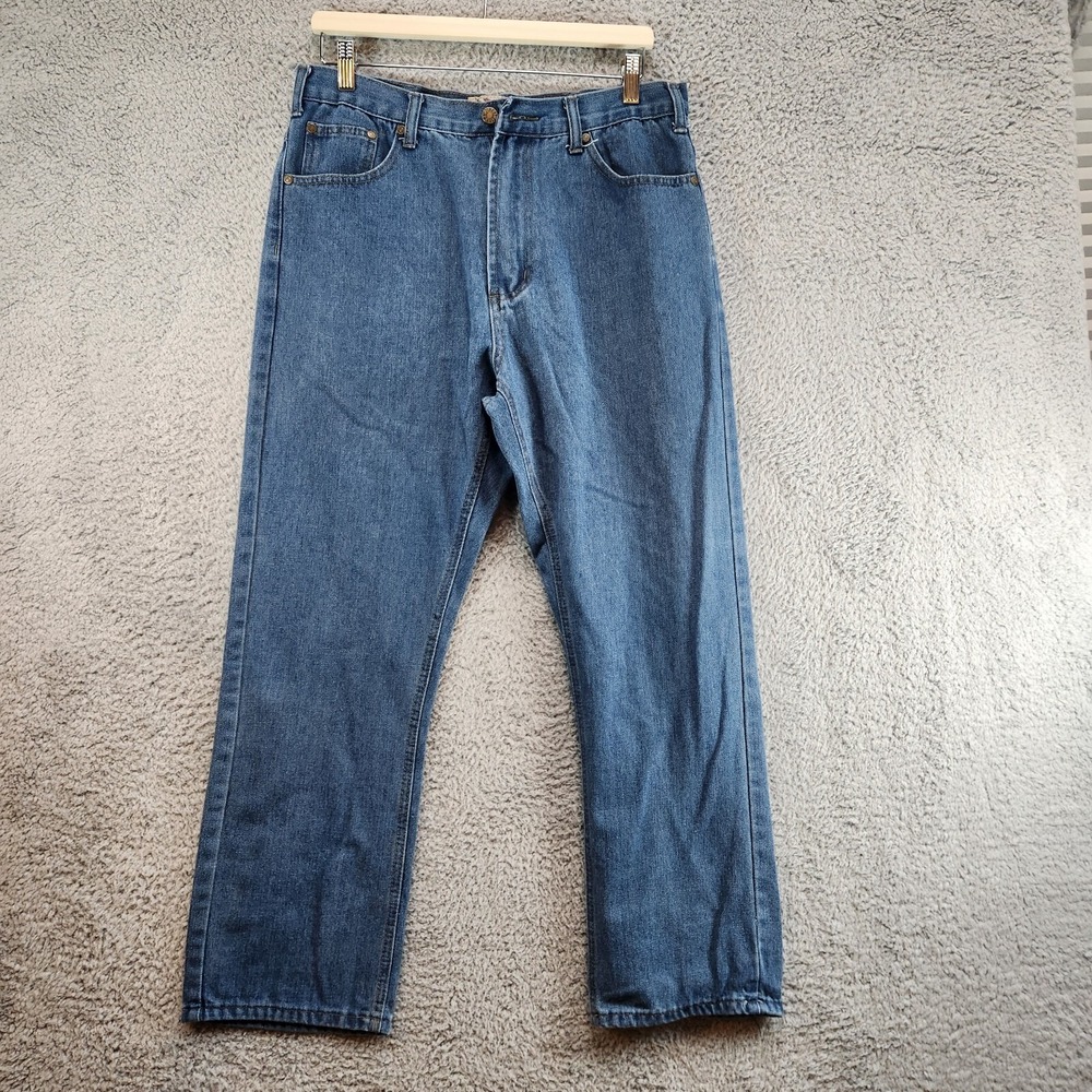 Field N' Forest Jeans Men's 33 X 29 Blue Denim 100% Cotton Mid-Rise Straight Leg